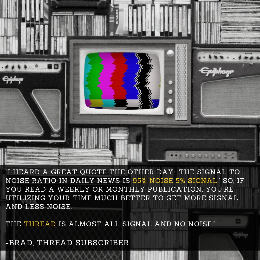 ThreadWeekly's tweet photo. Thank you, Brad! At The Thread, data is the 'signal' that empowers individuals to find their own opinion, their own thread. The only 'noise' we want to bring is the soft roar of community coming together- because we don't have to agree to talk #listenfirst #findyourthread https://t.co/D7U6Nl8Y7i