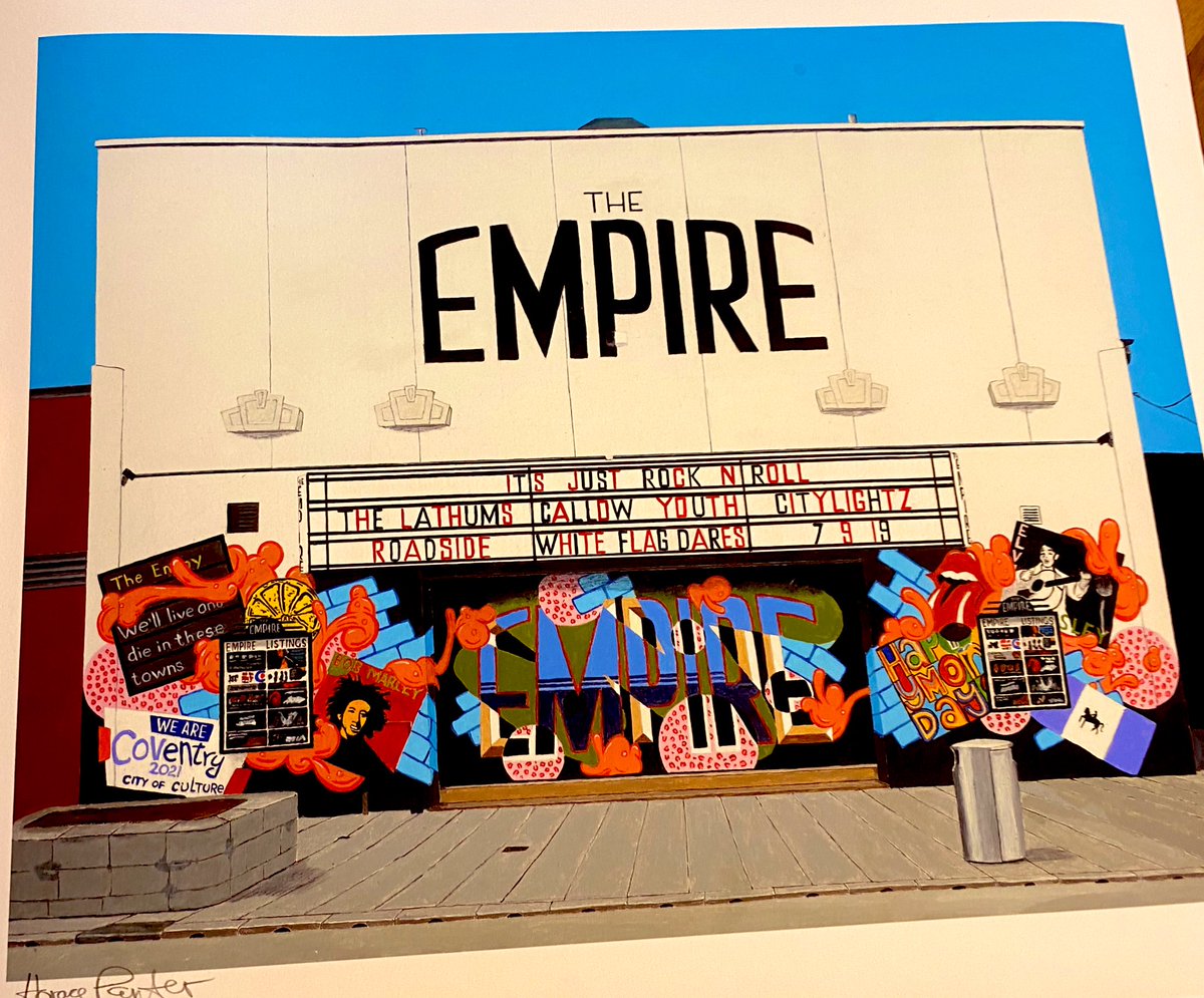 The show I promoted at @CoventryEmpire was my favourite day of 2019, spent with so many incredible people 😁

<a href="/TheLathums/">THE LATHUMS</a> <a href="/Callow_Youth/">Callow Youth</a> <a href="/citylightzmusic/">Citylightz</a> <a href="/roadsidetunes/">roadside</a> <a href="/whiteflagdares/">White Flag Dares</a> <a href="/samrogemusic/">Samuel Rogers</a> 

Received today from <a href="/horacepanterart/">Horace Panter</a> - it’s amazing ❤️