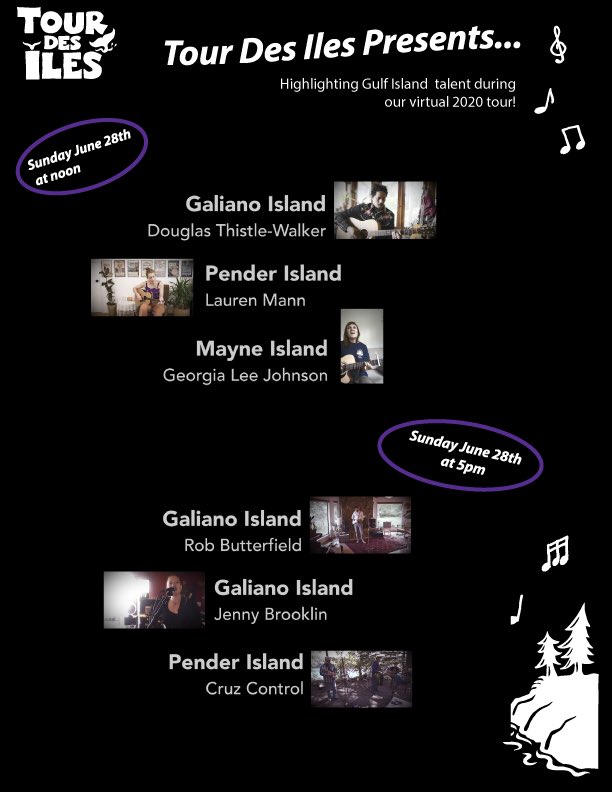 Check out the virtual Tour Des Iles line up! So much talent on the gulf islands 🎶🥰 #gulfislandstour #sgi #musicmusicmusic