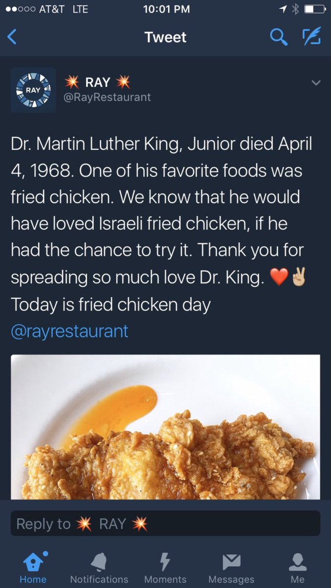 The “mistake” mentioned is this tweet promoting a fried chicken special at her (now closed) restaurant to commemorate the anni of MLK’s asassination. Most food media (and non) were publicly aghast about the stereotyping, racism, gross display of consumerism and and