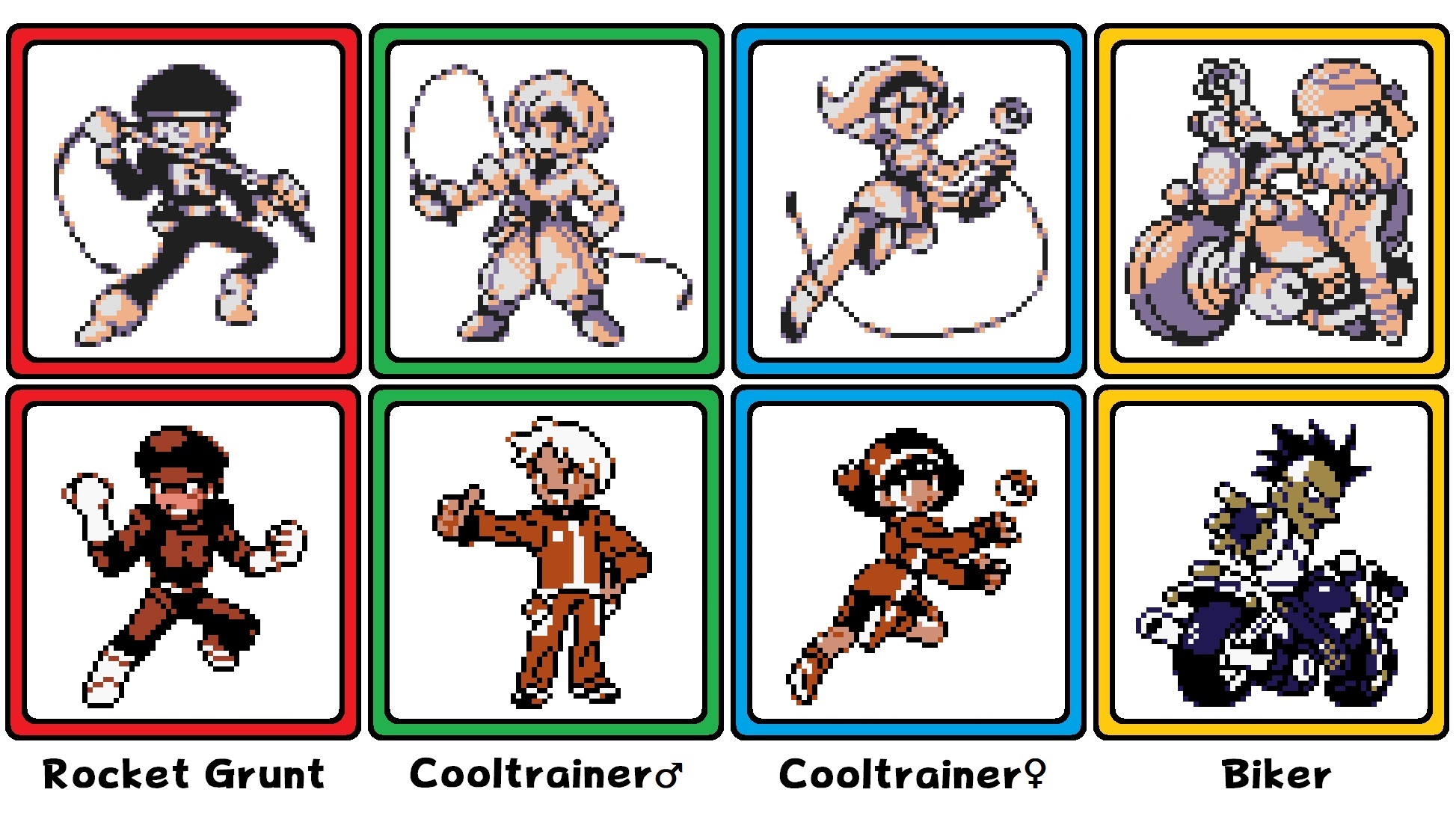 Dr Lava S Lost Pokemon Auf Twitter Beta Pokemon Trainers Gold Silver S 1997 Demo Included Some Early Unused Trainer Sprites Some Of These Trainers Originally Had Whips But Later Had Them Taken