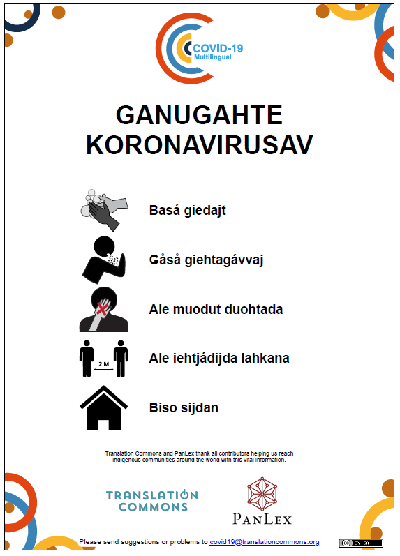 EuroMinLang's tweet photo. #Europeminoritylanguages #StopCOVID19 #LuleSaami #Saami

Does anyone want to translate this into other European Minority languages? Let us know! https://t.co/pE1bao1j9B