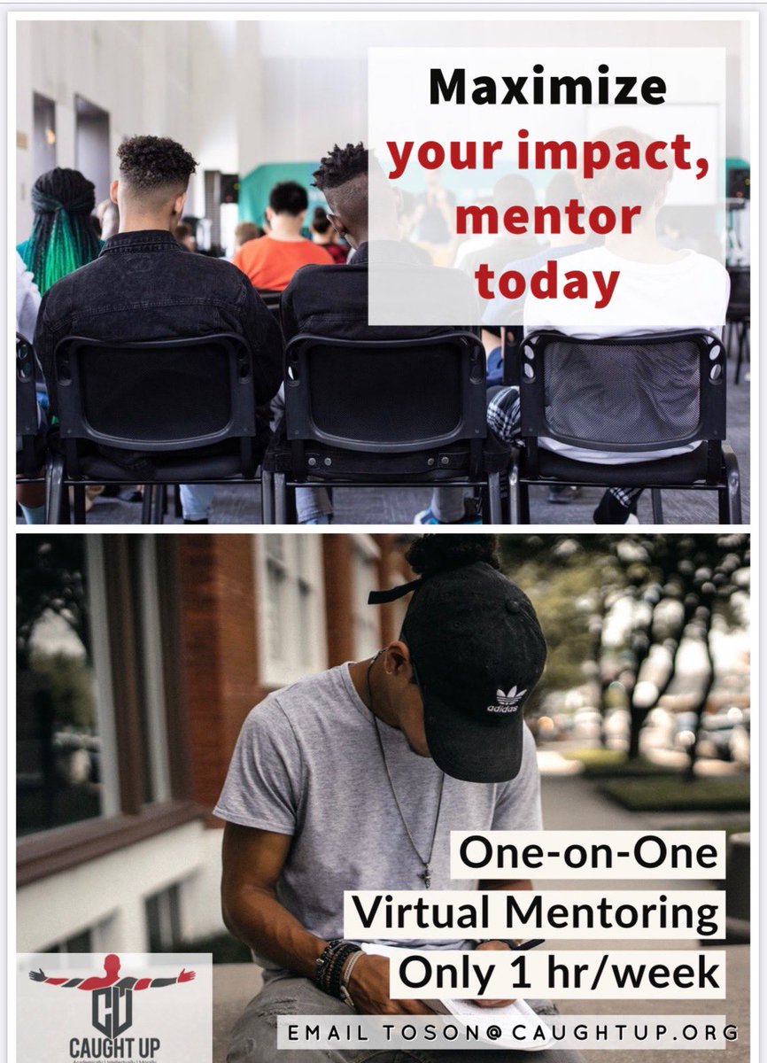 caught_up1's tweet photo. You could maximize your impact by becoming a mentor to our fellow mentees! Caught Up needs male mentors for our mentees so they their lives can be changed for the better! You can be apart of this change by becoming a mentor. https://t.co/nbVznTA1rY