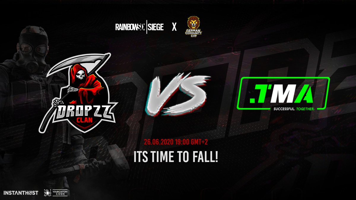 VECTUSgg's tweet photo. [#R6S]

Will DropZz manage to win the next match in @GCCUP_de today? 

We will inform you if there is any further news about the cast!

@DropZz_Clan  vs. @TMA_eSport 
⏰: 26.06.2020 19:00 GMT+2
📺: -

Tune in and support our team!

#ItsTimeToFall | #GoDropZz 💀 https://t.co/2tTIiq3DR3