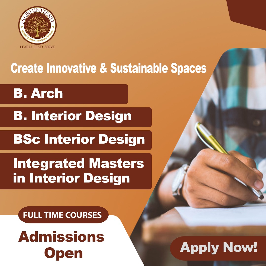 SriSriU's tweet photo. Choose from the best, get trained under the best in the field at our university as we invite aspirants to join us.
Academic Year: 2020-21
To Apply: https://t.co/ZXUSbzhPE7
Limited Seats
#JoinSSU #ArchitectureAtSSU #InteriorDesignAtSSU #AdmissionsOpen #LifeAtSSU https://t.co/35Q7GrRE8G