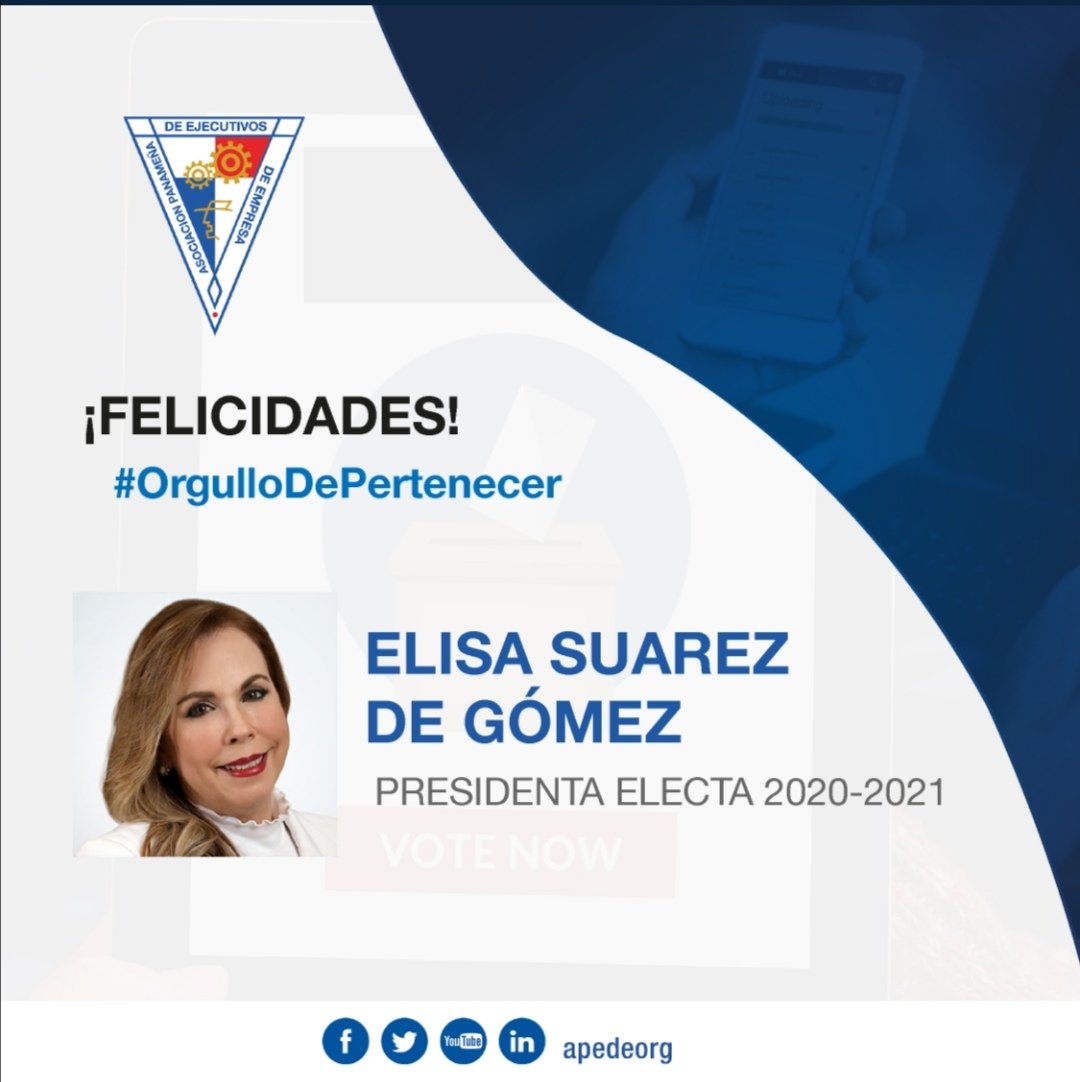 Nuestro espacio radial le extiende felicitaciones a Elisa Suarez de Gómez por su nuevo cargo como Presidenta Electa de @Apedeorg, profesional que recientemente nos dio a conocer sus acciones a ejecutar de ser electa,  en favor de los agremiados. #NuevaPresidenta