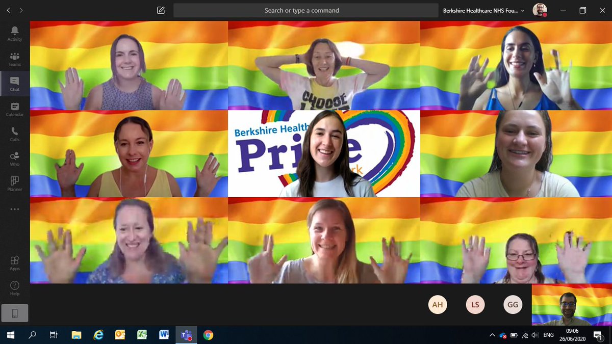 BHFT's tweet photo. Happy #NHSVirtualPride - our wonderful staff dressed for the occasion 🌈 
Follow @VirtualNHSPride for updates on how to join virtual pride tonight from 6pm. #PrideMonth 🌈 https://t.co/t9CstoWzV1