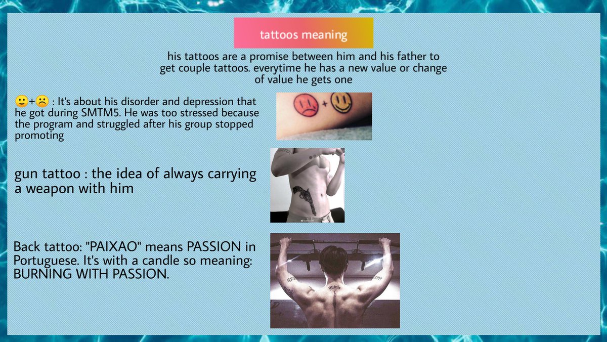 His tattoos and their meaning