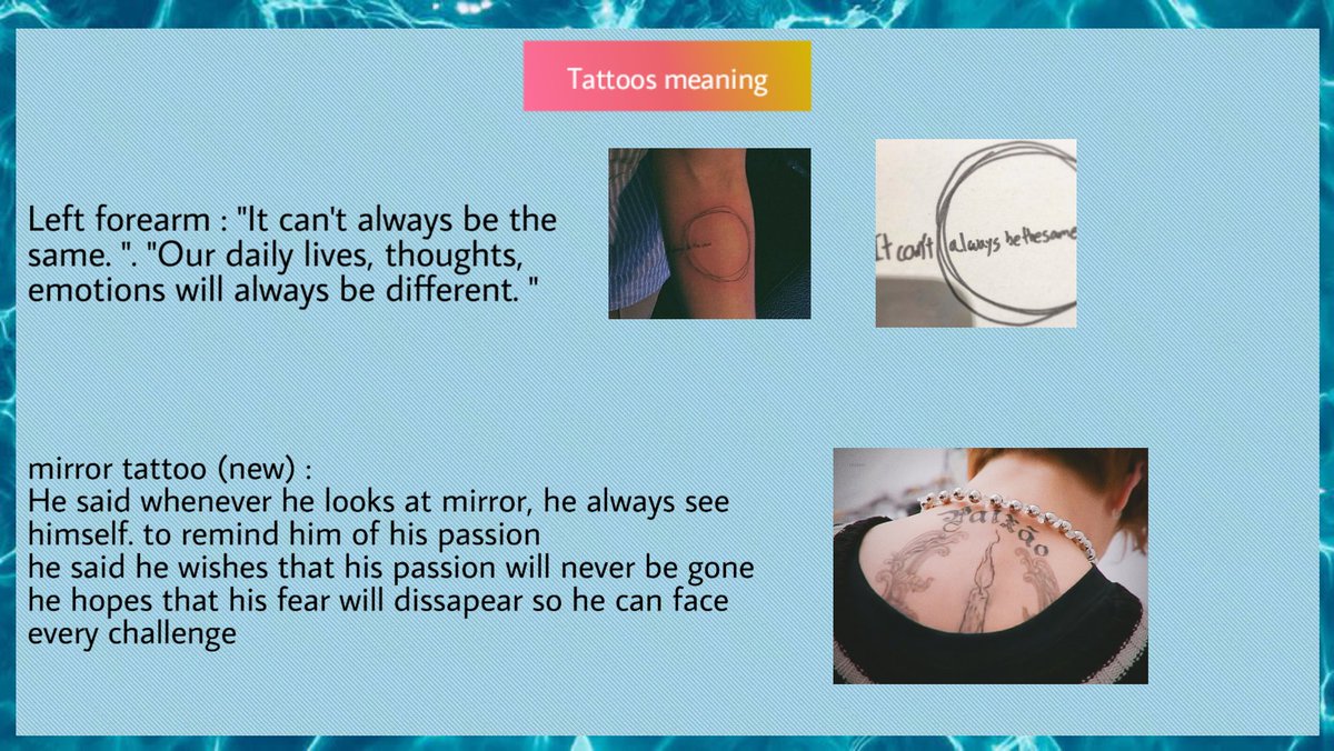 His tattoos and their meaning