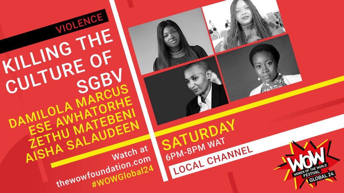 akefestival's tweet photo. This panel will explore the how we can protect women and end the culture of violence against them across the continent. Join us between 6PM and 6:40PM WAT. https://t.co/fmtX9QhBnW