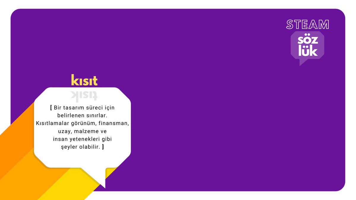 benimsteamagim's tweet photo. #STEAM Sözlük:
Kısıt nedir?
--
#KızlarİsterseYapar https://t.co/3NcjsduhSh