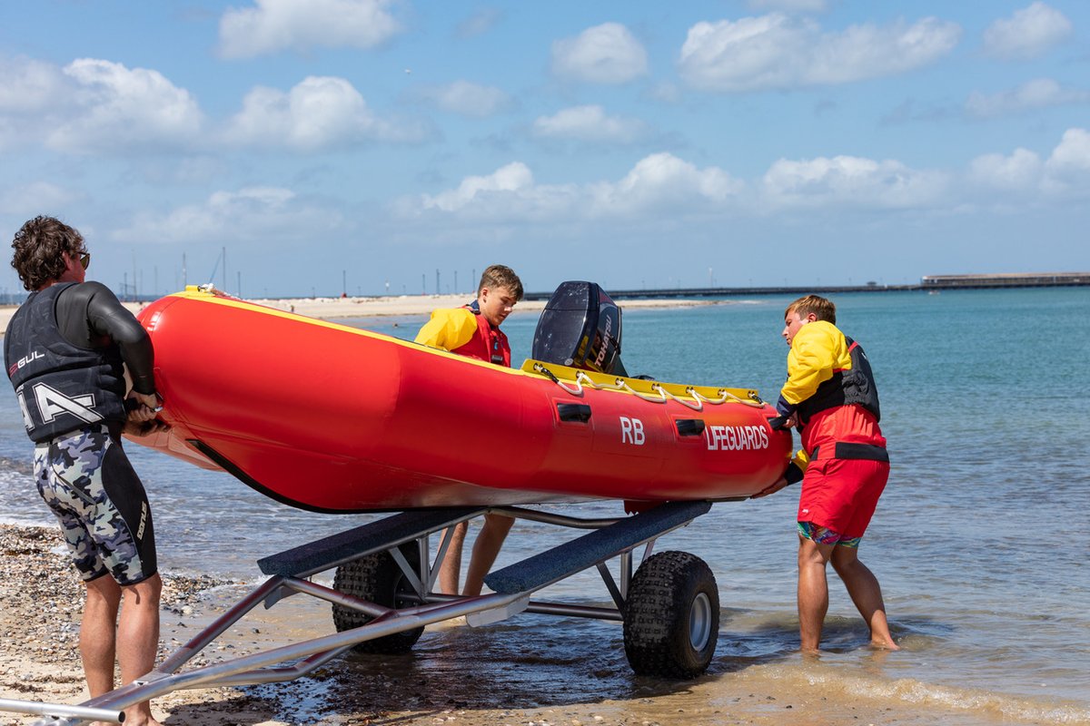 Delivery this week to Ryde Beach lifeguards - Brand New Surf Rescue Boat with custom beach trailer and surf modified motor 👌
