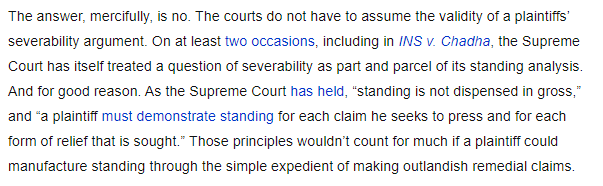 But the Supreme Court has rejected the argument at least twice. For good reason! Otherwise, standing would hardly ever be a barrier to getting into court.