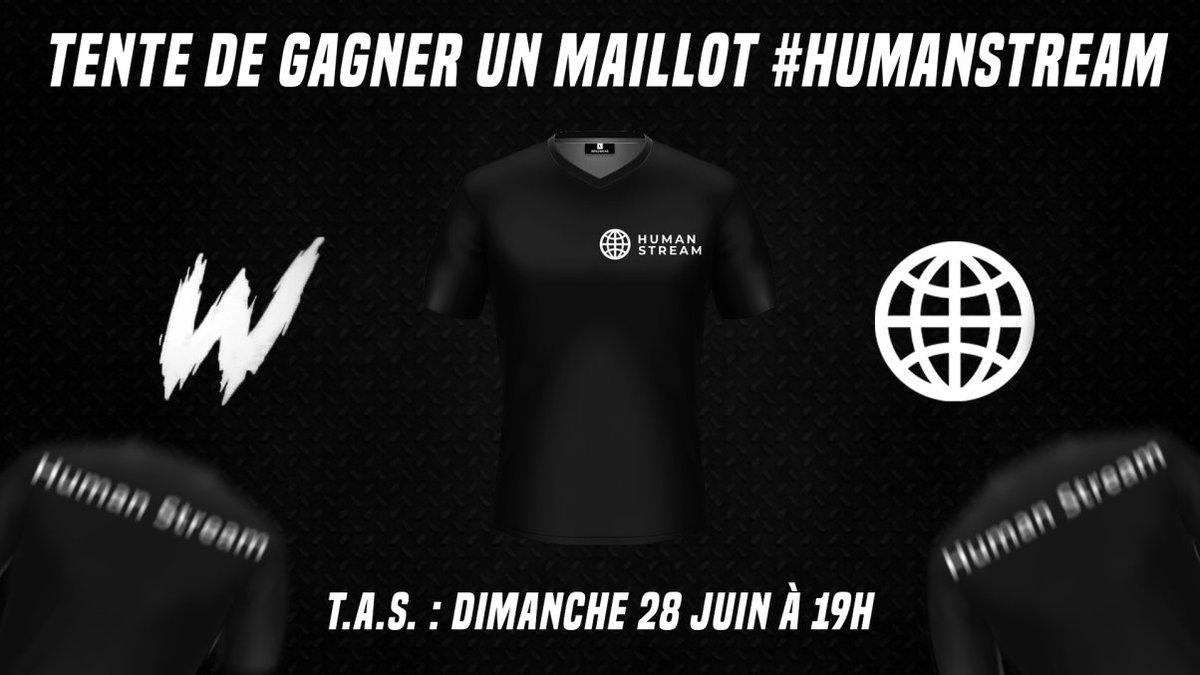 StreamHuman's tweet image. "NO RACISM"
Lors de notre événement caritatif de 48h @WinWear2, vous offre l'opportunité de remporter un maillot unique de l'événement.
Pour tenter votre chance 
- Follow @WinWear2 &amp;amp; @StreamHuman 
- Retweet le post
Bonne chance à tous !
#HumanStream✊🏻✊🏼✊🏽✊🏾✊🏿