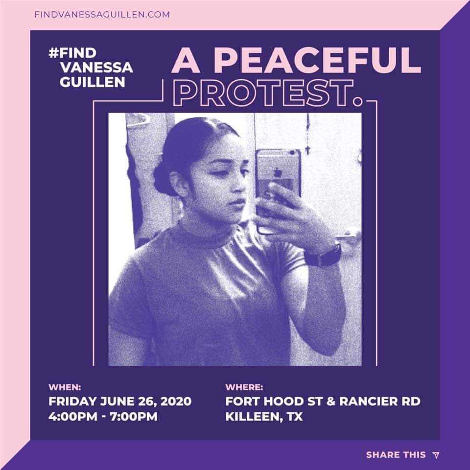 NahelaMorales's tweet photo. They think because she's Latina, Mexicana, w/immigrant parents, they can make her go away. We're not going to let it happen. #FindVanessaGuillen 

Sign Petition: https://t.co/ufRD8hFQWw
Donate: https://t.co/BlHeEE6JIJ
More info: https://t.co/jkaSfveJOG

She deserves justice. ✊🏽 https://t.co/uPKHAjdcbP