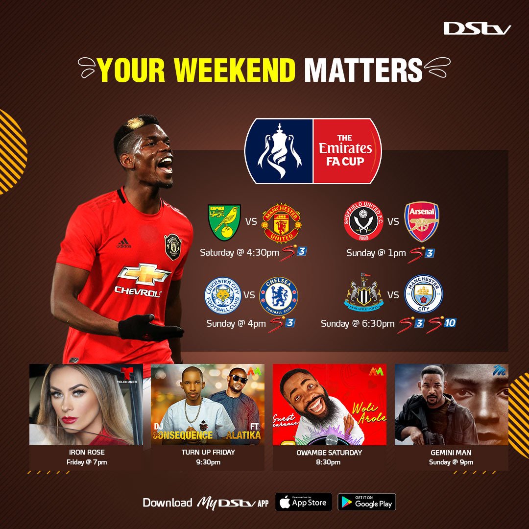 DStvNg's tweet photo. We take weekend enjoyments very seriously!😉📺
Stay connected to DStv!
#WeekendLifeOnDStv https://t.co/rDlpXbKd1V