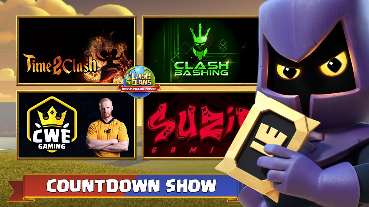 WORLD CHAMPIONSHIPS COUNTDOWN

Today we go live with these powerhouses of Clash E-Sports media to get all of their inside knowledge, predictions and hype!

Twitch: twitch.tv/blameadam
YouTube: youtube.com/c/time2clash/l…
Trovo: trovo.live/time2clash
