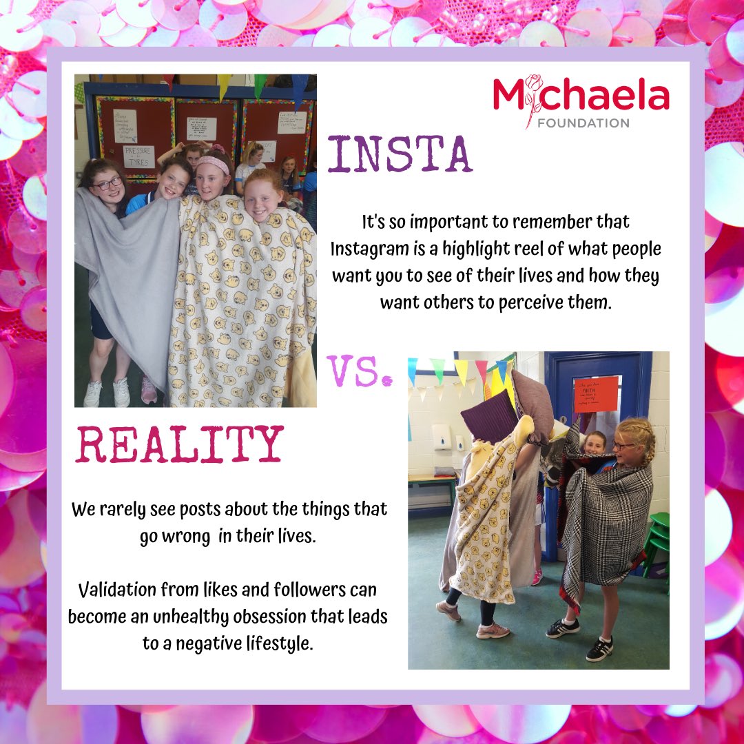 michaelafound's tweet photo. 📸WELLBEING ELEMENT DAY!📸

Insta Vs. Reality! 

When it comes to social media, everything is not always as it seems! 

Looking at life through a filter can affect your mood &amp; self-esteem!

Stop comparing yourself to others,you are perfect the way you are!❤️

#IsolationActivities https://t.co/YbDqnTHfKr