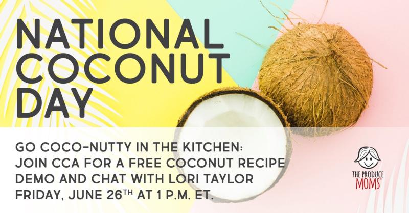 coconutbenefit1's tweet photo. HAPPY 2ND NATIONAL COCONUT DAY There's still time to join us for the #gococonutty recipe demo and chat with The Produce Moms Lori Taylor at 1 p.m. ET. The ingredients list and recipes are sent to all participants. RSVP now: https://t.co/DbfQl7h10b  #celebrate #party #food #prizes https://t.co/oWzjNkqNen