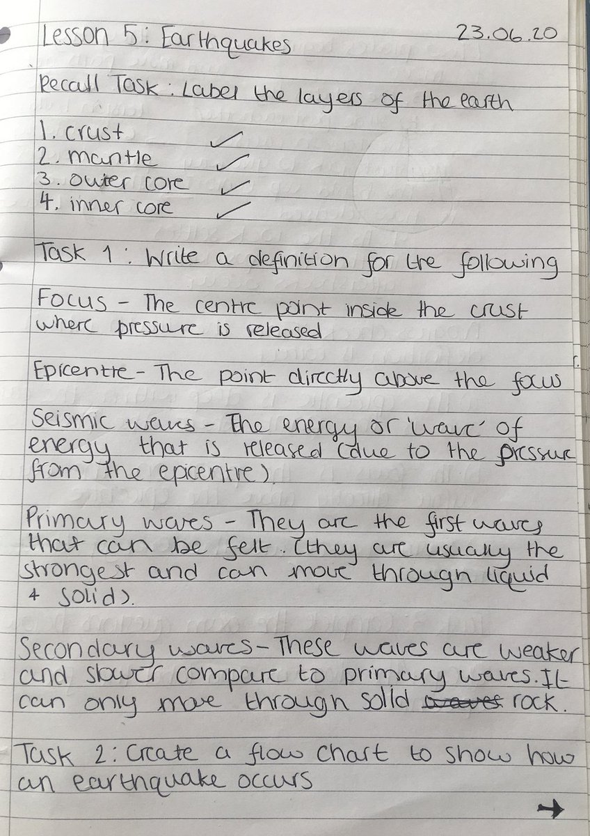 GeogHarper's tweet photo. Ayesha Attan in year 10 has been working really hard this week on her natural hazards lessons. Massive well done from the department🌎😀 @HarperGreen https://t.co/uKr0zqSPCR