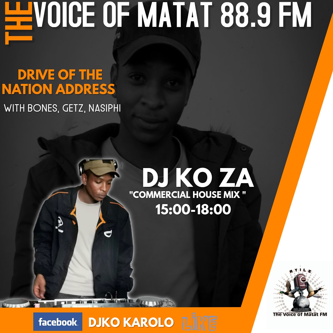 tvomfm's tweet photo. Join @Maswabimakoro @nasiphibooi @GMakoena alongside #djko_za on @thevoiceofmatat fm 88.9 it's #FridayMix that should not be missed. Stay tuned 
#StayGold 
#StayHomeStaySafe https://t.co/0Pzbs51w3d