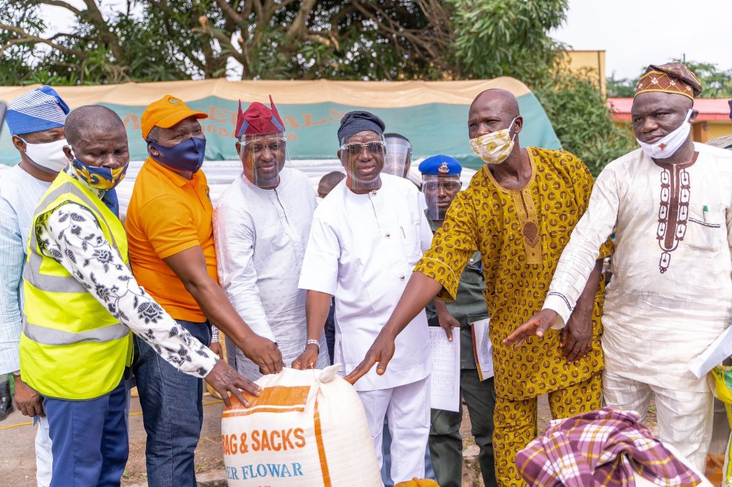 raufolaniyan's tweet photo. I was in Afijio Local Government yesterday to distribute relief materials to residents who were affected by a rainstorm which happened recently. 
This is a collaboration between Oyo State Emergency Management Agency (OYSEMA) and National Emergency Management Agency (NEMA). https://t.co/n3osegeeOs