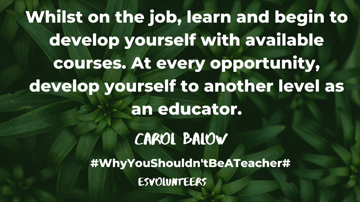 education_esv's tweet photo. Did you miss ESV's #VirtualThursday series on the theme;
" WHY YOU SHOULDN'T BE A TEACHER" ?
If you did, here are a few highlights of yesterday's conversation.
Cheers to a beautiful #sharingiscaringfriday
Dear passionate educator/ teacher, this is for you. 👇👇👇 https://t.co/eGILKyCyoY