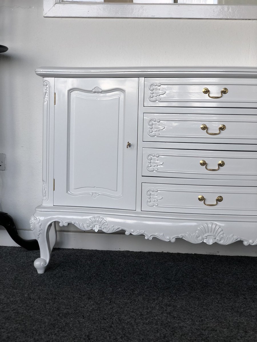 D_C_FURNITURE's tweet photo. For Sale! French Serpentine Sideboard Small Painted White! Either Call or Message us for more details! https://t.co/p9wGkTfb83