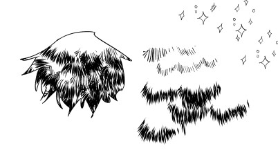 そして今更ですけど 毛皮を描くために作ったこのブラシ 我ながら結構出来よくないで のゆの漫画