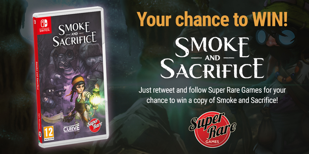 COMPETITION TIME! 🎉 RT + Follow us for a chance to win a physical copy of Smoke and Sacrifice for the #NintendoSwitch! Only 5,000 copies ever made - we release a new rare print game every 3-4 weeks: eepurl.com/dnToan Open worldwide - 1 random winner chosen on July 17!