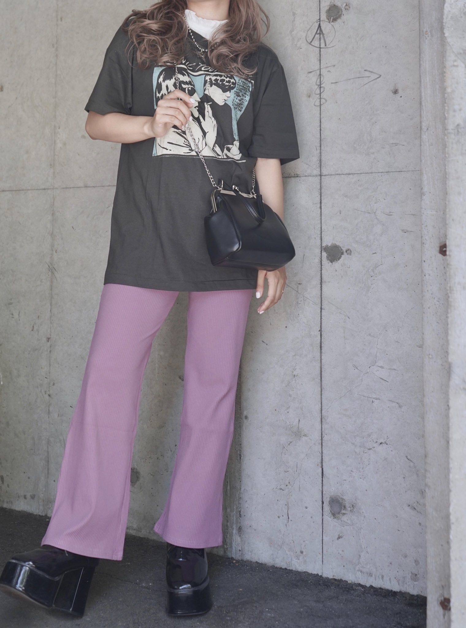A D G Est 12 Today S New Rib Flare Easy Pants Dusty Pink Aileron Dg T Co 4kqsj1nkx8 くすみピンク フレアパンツ トレンドスタイル スリットパンツ リブパンツ ロックt バンドt