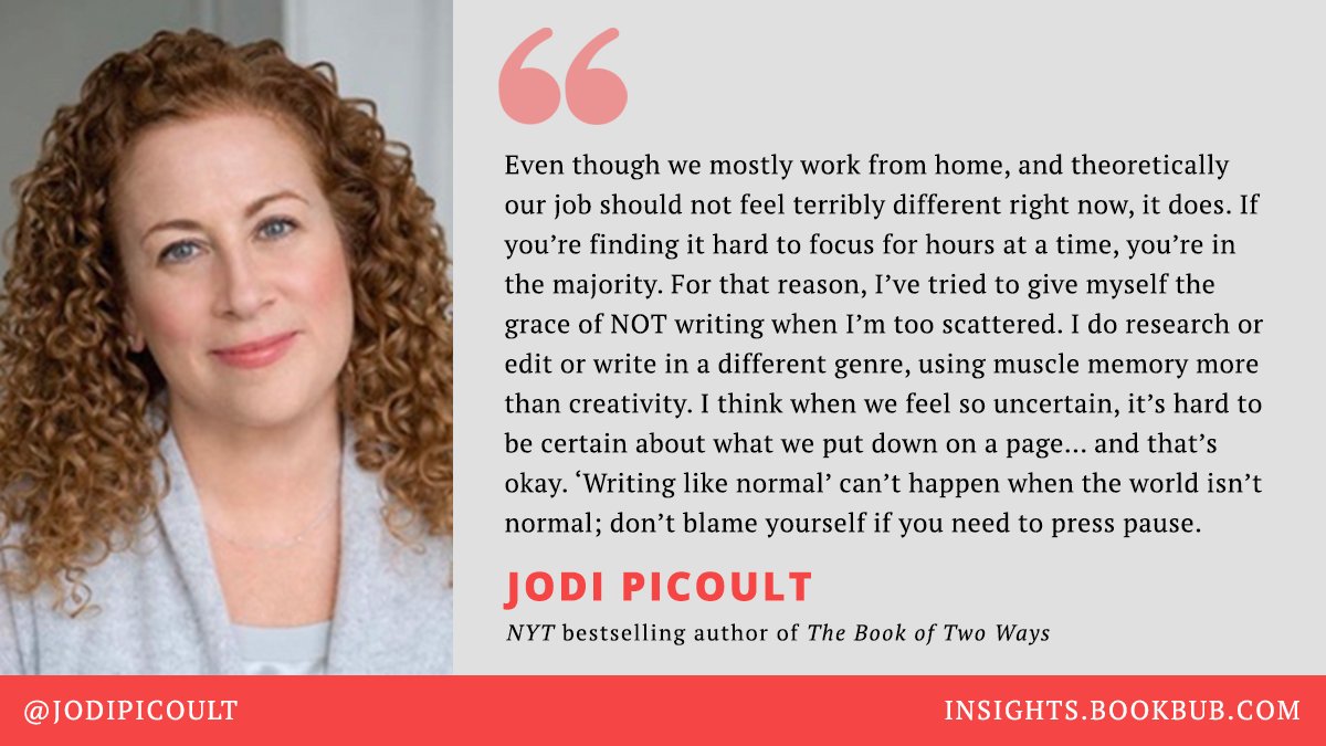 Inspiring words from  @jodipicoult 