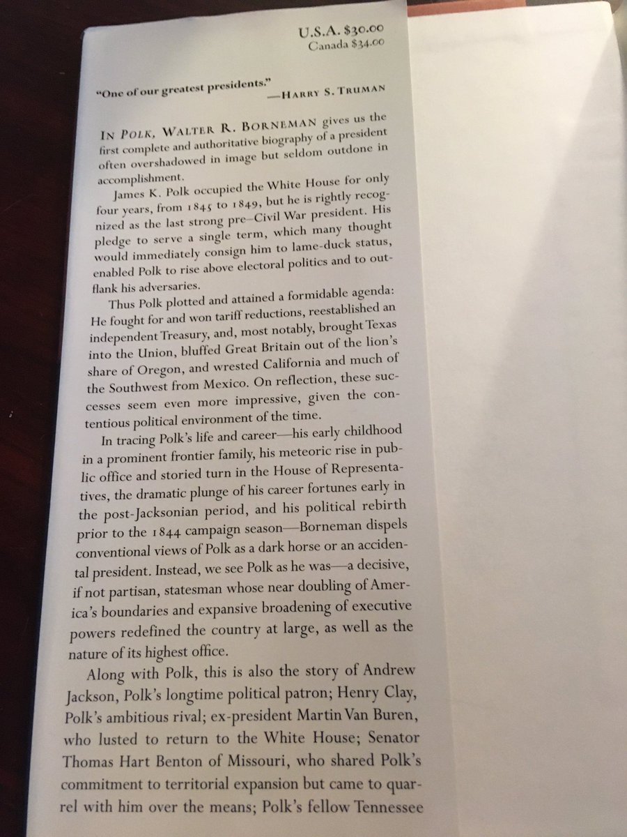Suggestion for June 26 ... Polk: Thr Man Who Transformed the Presidency and America (2008) by Walter R. Borneman.
