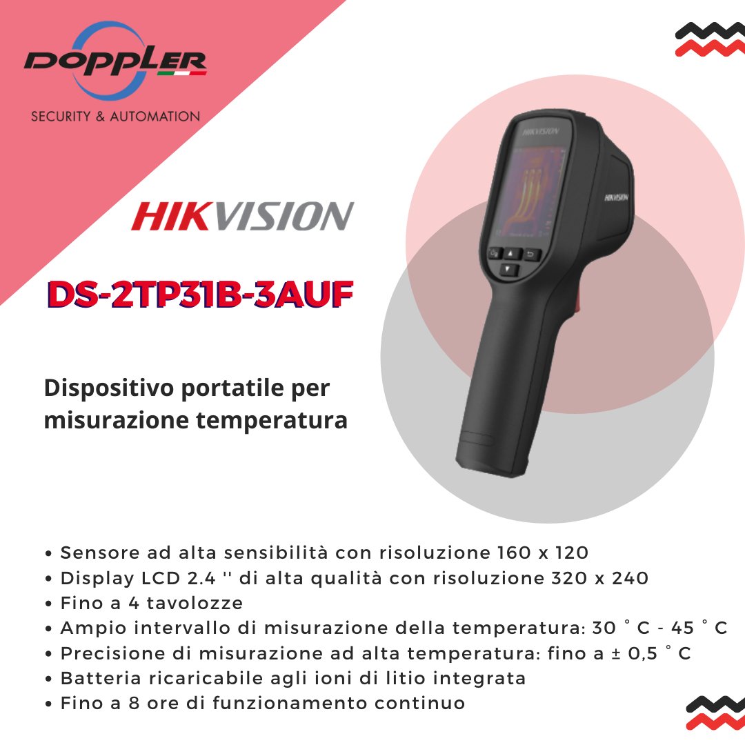 DopplerSrl's tweet photo. TELECAMERA TERMOGRAFICA PORTATILE HIKVISION
Scopri di più ➡️ https://t.co/3OeYXjDq8L https://t.co/uIq8qWamtD