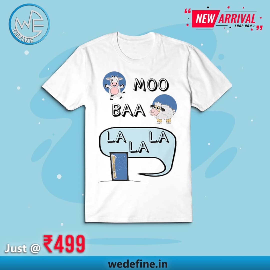 wedefinestore's tweet photo. Wait is finally over our first t-shirt is live now. To buy this one Dm us on Instagram, Facebook, Twitter and you can do WhatsApp also. Whatsapp link is available at website 🙏 Hurry up and make it yours now 🙏🙏 #WeDefine #WeDefineStore #tshirtlaunch #buynow https://t.co/jkZmyDYXtj