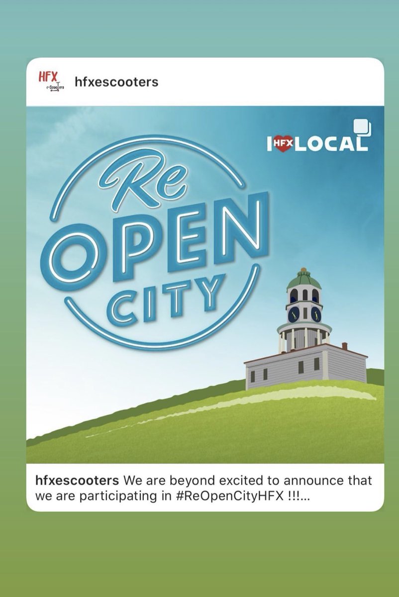 HFX e-Scooters is offering the first 10 minutes of your scooter ride for free, as part of #ReOpenCity #Halifax <a href="/developns/">Build Nova Scotia</a> <a href="/DowntownHalifax/">Downtown Halifax Business Commission (DHBC)</a>