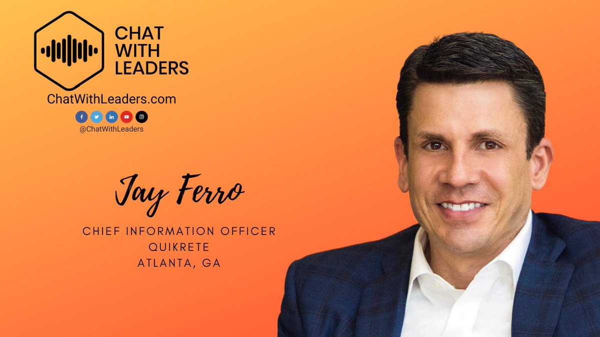 chatwithleaders's tweet image. The role of a c-level executive requires visibility and open communication in these challenging times. Jay Ferro, #CIO at #Quikrete, spoke with Tim about how #covid19 has impacted his #leadership. Subscribe+watch at buff.ly/2AINSA5 #cwl #podcast #executiveleadership