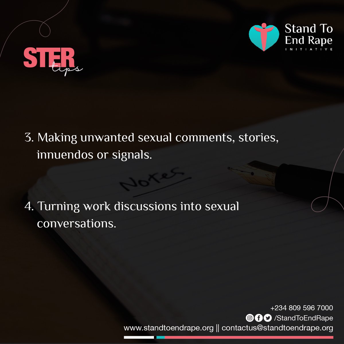 It is inappropriate to make sexual comments or tell stories that are sexually related without the involvement or consent of the other party. It is sexual harassment.Turning a work/school setting discussion into a sexual conversation without consent is sexual harassment.