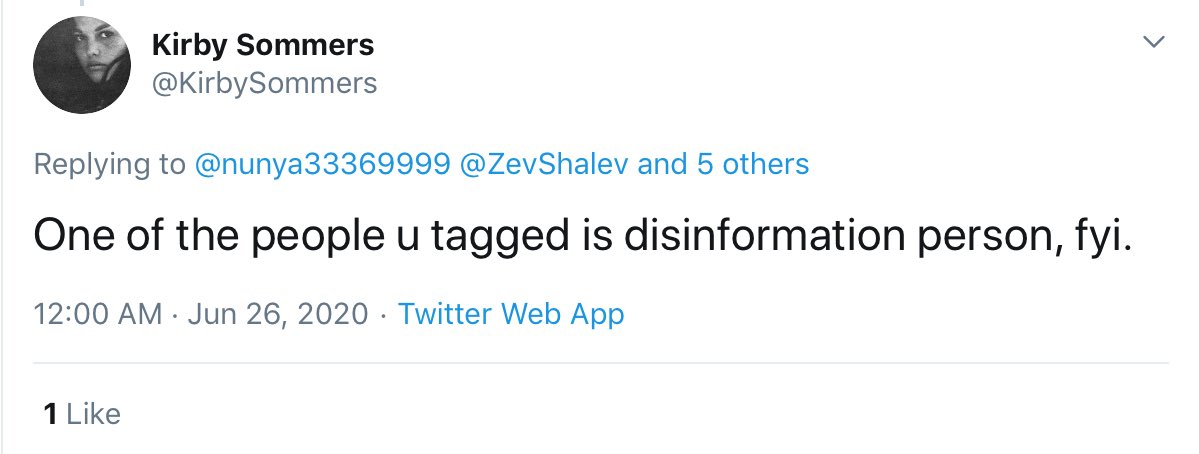 The hilarity of Kirby Sommers telling her gullible followers to block me, and labeling others disinformation, when she was the one that disseminated the proven Dougan porn video hoax which claimed to be an Epstein video. She has never retracted that piece of disinformation