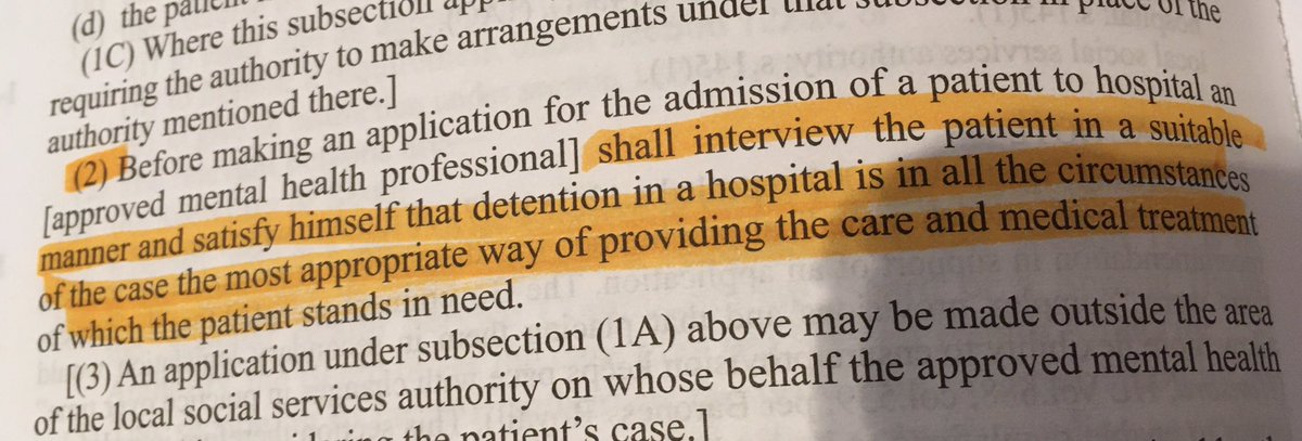 asifamhp's tweet photo. @Mental_Elf @Thalamos_ @stevegilbertmh @sally_crowe PS I know this isn’t about the forms as such. But even v smart digital forms, need to be valid for the purpose &amp; I will again take the opportunity to make the point that both the MHA &amp; CoP make ⬇️ 
S.11(5) 
S.12(1)
S.13(2)
CoP 14.71 
#DigitalMHA https://t.co/fqlXJzE8l8