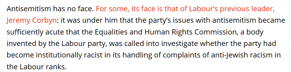 Bush apparently believes that racism in the Tory Party has not been "sufficiently acute" to warrant an EHRC investigation. Of course, he knows full well the EHRC's criteria for launching investigations have nothing to do with objective merit: it's about political expediency. 2/