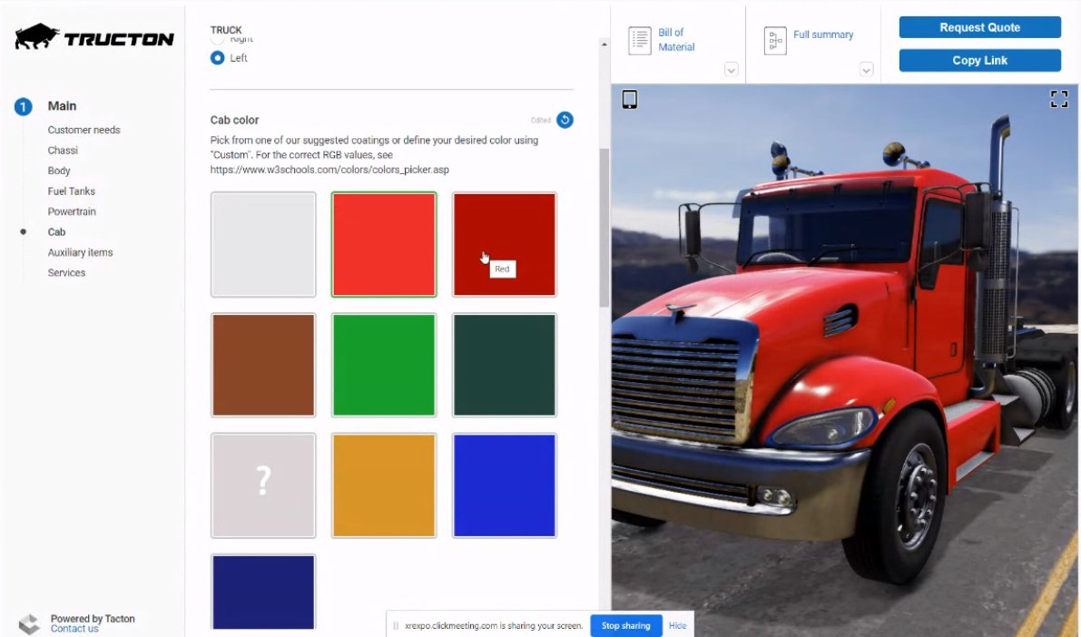 Marco Lang from Tacton Deutschland talking at our #XRExpoVirtual congress about "Commerce with Visual Configuration".