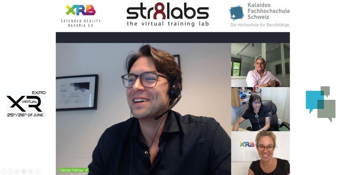 Training ist nicht gleich Training: Lifelong Learning mit XR

<a href="/XrExpo/">XR Expo</a> Thank you for having me. 
@Kalaidos_FH <a href="/straightlabs/">straightlabs</a> <a href="/XRBavaria/">Extended Reality Bavaria e.V.</a> #fabriziopalmas #straightlabs #xrbavaria #kalaidosfh #kalaidoskompetenzzentrumnewlearning #kalaidos #xrtraining #extendedrealitytraining