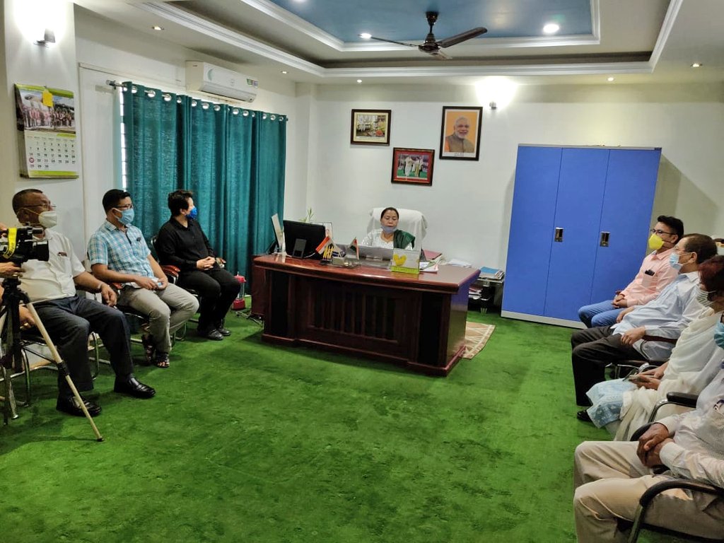 airnews_imphal's tweet photo. #Manipur: International Day Against Drug Abuse &amp; Illicit Trafficking was observed at the office of Social Welfare Minister @KipgenNemcha today. The observance was attended by Director Social Welfare @NgangomU, officials of the dept &amp; members of IRCAs

#BetterKnowledge #BetterLife https://t.co/lY6VcFOSqg