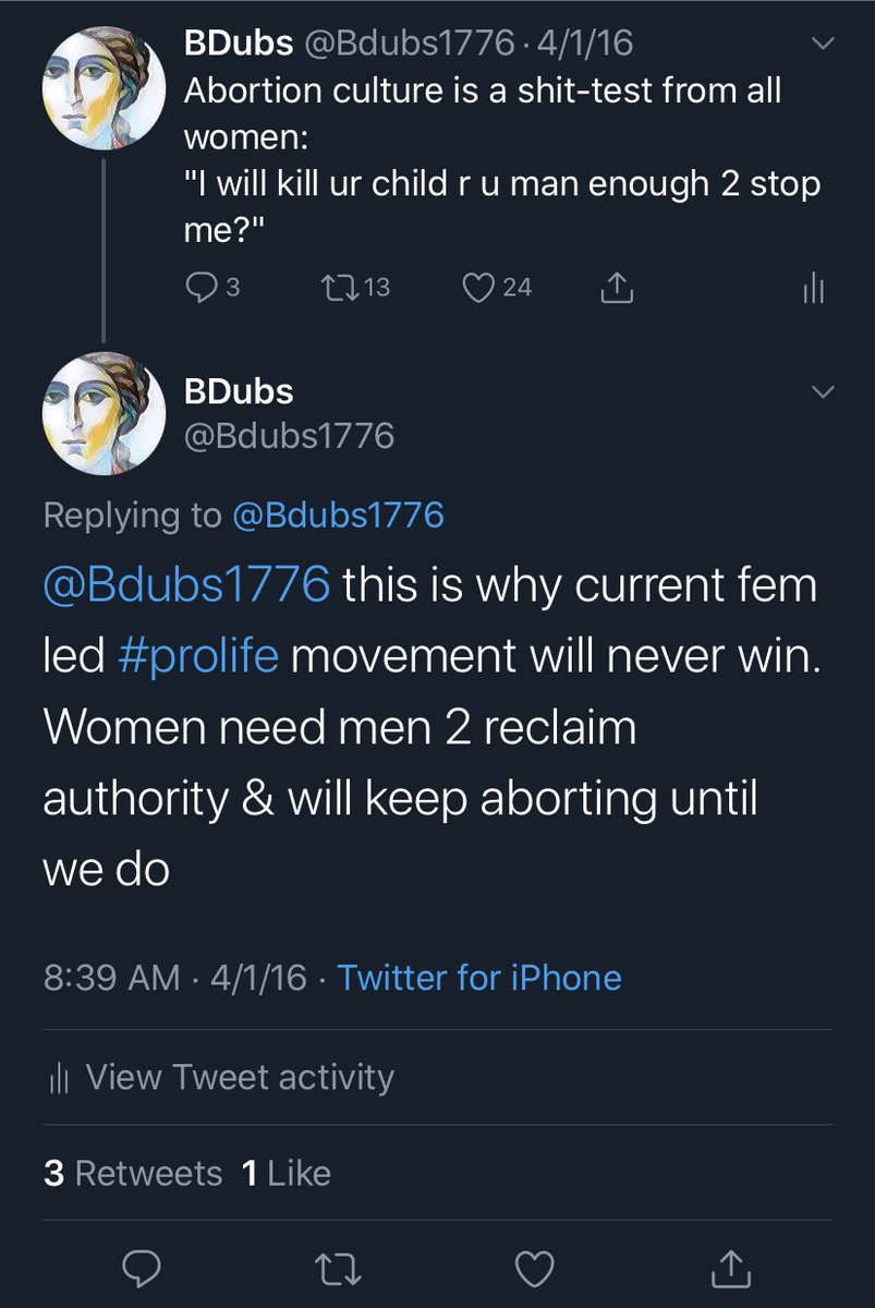 The prolife movement is controlled opposition and always has been. Like the conservative movement. It exists to funnel the legitimate righteous anger we have from babies being sacrificed to moloch and funneling into modernist behaviors and theologies. 1/