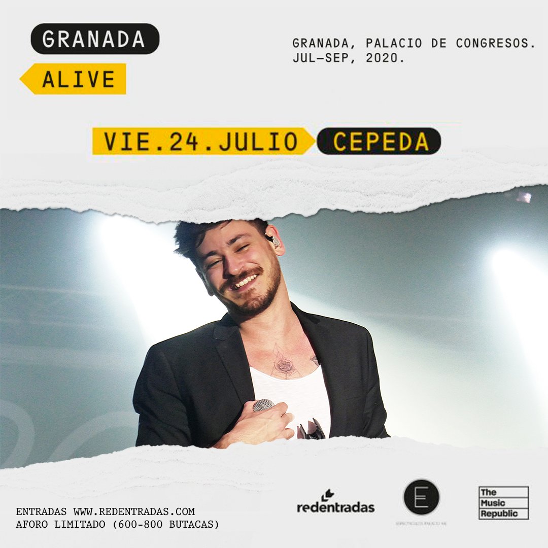cepedistas_com's tweet photo. #VivaLaVida🎤 Conciertos confirmados de @cepedaoficial 

#GranadaAlive, Granada
📅 24/07
🎟️ Disponible 30/06 - 12h @redentradas 

#RepublicAlive, Valencia
📅 19/08
🎟️ Disponible 30/06 - 12h @wegowES  

#AlcaláEsVida, Alcalá de Henares
📅 11/09, 21:30h
🎟️ https://t.co/IB2M6fPcgc https://t.co/LPQvtxikvu