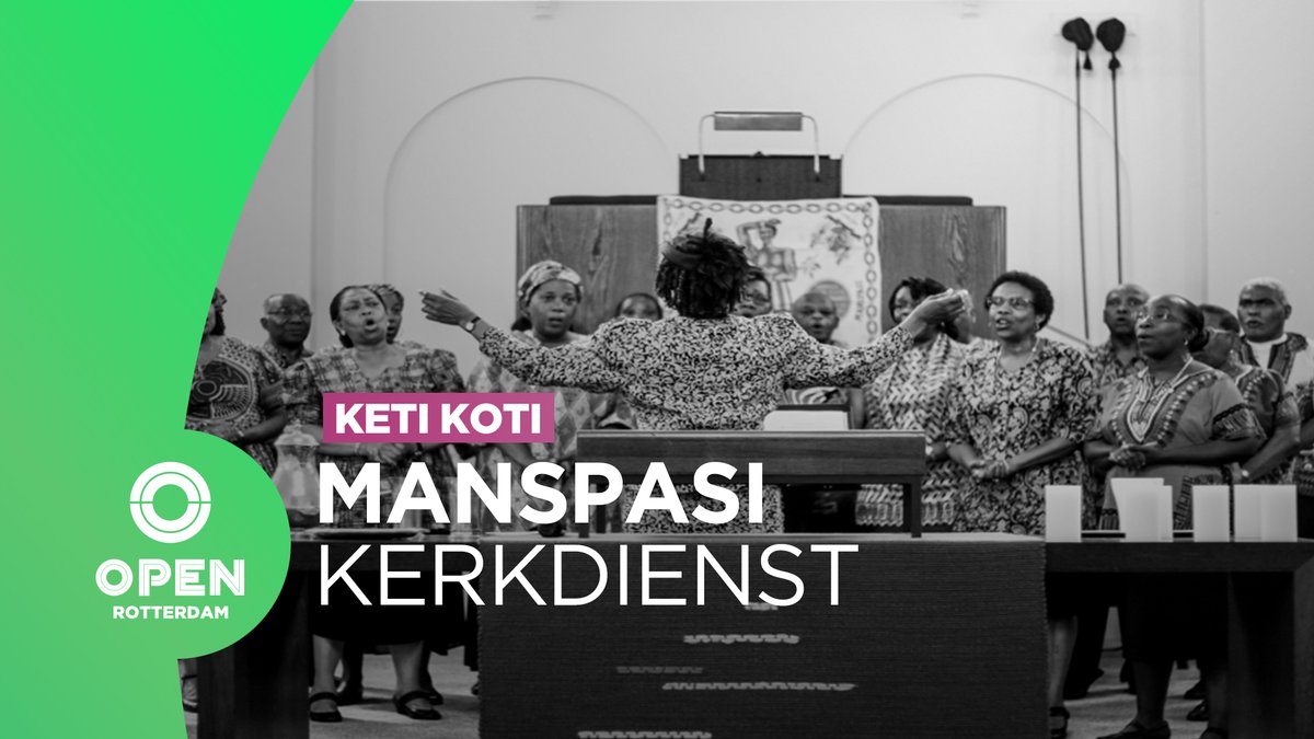 Onderdeel van @KetiKotiRTM Rotterdam is de Manspasi Kerkdienst in de <a href="/Hoflaankerk/">#Hoflaankerk</a>. Kijk vanavond om 19:30 uur LIVE mee naar de dienst, met bijdragen van Ds. Denny Zinhagel en Ds. Marianne van de Bogard en verschillende optredens. bit.ly/2BDSw2m #KetiKoti