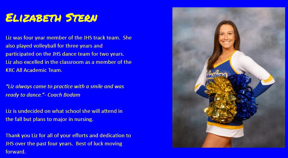 Skyhawk Spotlight ends the week with Elizabeth Stern.  Have a great weekend, stay healthy and stay strong! <a href="/JohnsburgSD12/">Johnsburg School District 12</a>