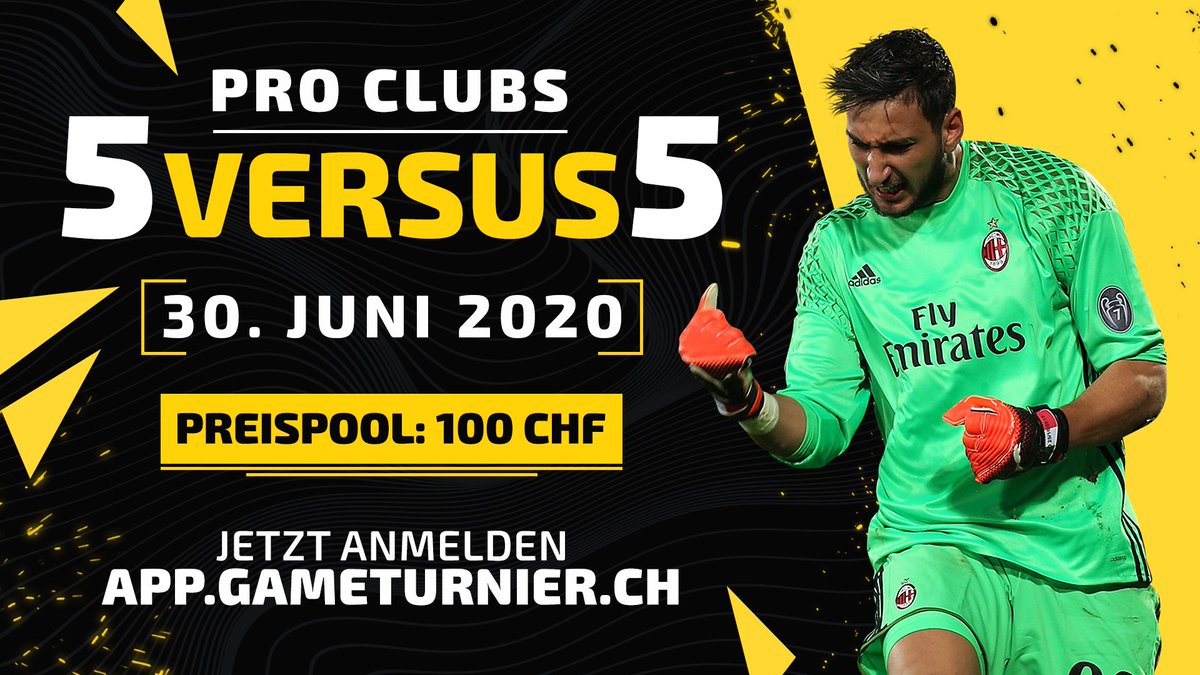GameTurnier's tweet photo. 🔥PRO CLUBS | FIFA 20
➡️ Dominiere mit deinem Team das Turnier und räume den Preispool ab!
🎮 Gezockt wird Pro Clubs 5vs5
📟 Check-In startet ab 19:30 Uhr
#gtcrew #proclub #5v5 #gtfamily https://t.co/9HOySjMnhC