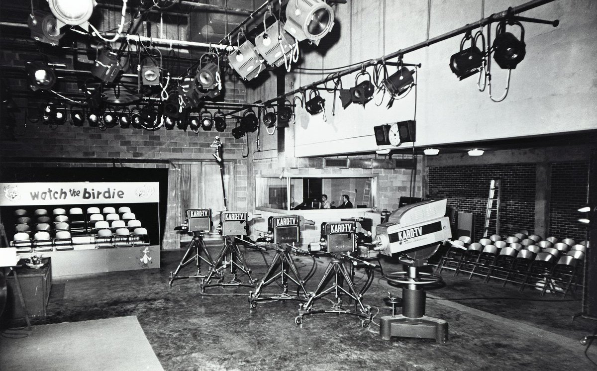 Obsessed with this vintage shot of KSN, back when we were KARD-TV. 🤩

Also I'm told the bulkier camera on the right was the only color camera.